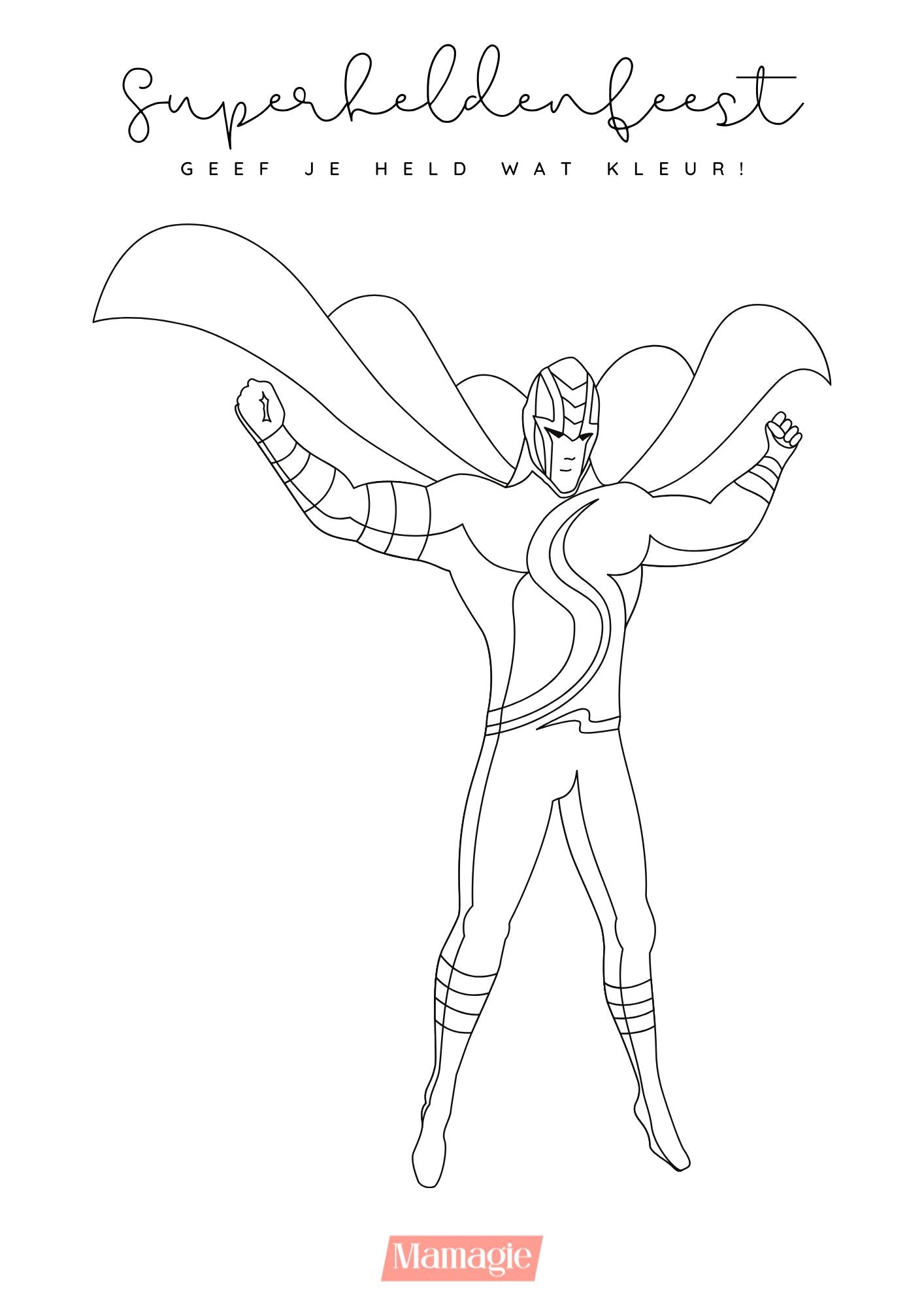 Stoere Superheldenkleurplaten