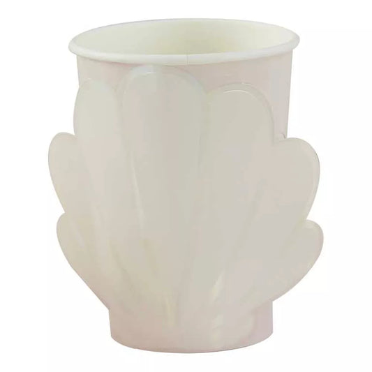 Zeemeermin drinkbekers schelpvorm (8st)